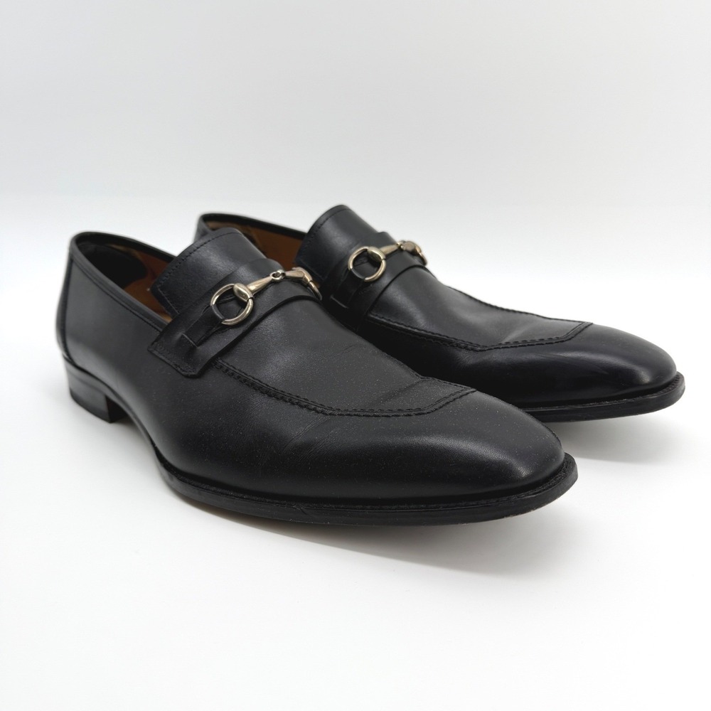 Mezlan Loafers Mens 14 Black Leather Bit Slip On Dress Shoes E20482 Formal Lux